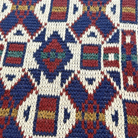 Vintage Van Heusen Knit Pattern Geometric Sweater Size L - Picture 3 of 11